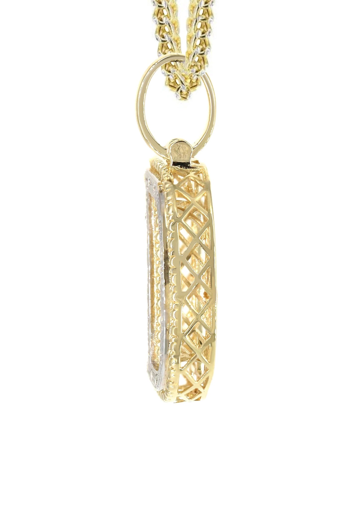 10k Yellow Gold Diamond Pendant Letter "D"