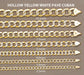 Curb Link Bracelet Hollow Diamond Cut - 10K Gold