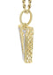 10k Yellow Gold Diamond Pendant Letter "V"
