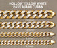 Hollow Mens Diamond Cut Miami Cuban Link