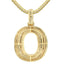10k Yellow Gold Diamond Pendant Letter "O"