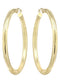10K Gold Diamond Cut Hoop Earrings | Customizable Size