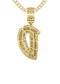 14K Yellow Gold Letter "D" Baguette Diamond Pendant