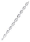 Hollow Mens Puff Bracelet 10K White Gold