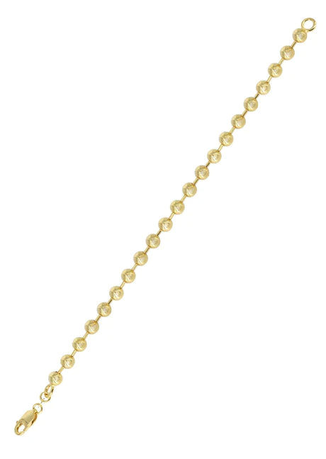Mens Dog Tag Bracelet 10K Yellow Gold