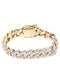 Mens Iced Out Diamond Miami Cuban Link Bracelet 10K Yellow Gold