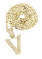 14K Yellow Gold Letter "V" Baguette Diamond