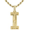 10k Yellow Gold Diamond Pendant Letter "I"