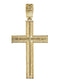 Big Gold Cross & Cz 10K Yellow Gold Pendant. | 7.9 Grams