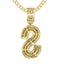 14K Yellow Gold Letter "S" Baguette Diamond