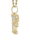 10k Yellow Gold Diamond Pendant Letter "F"