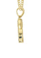 14K Yellow Gold Letter "B" Baguette Diamond Pendant