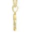 14K Yellow Gold Letter "D" Baguette Diamond Pendant
