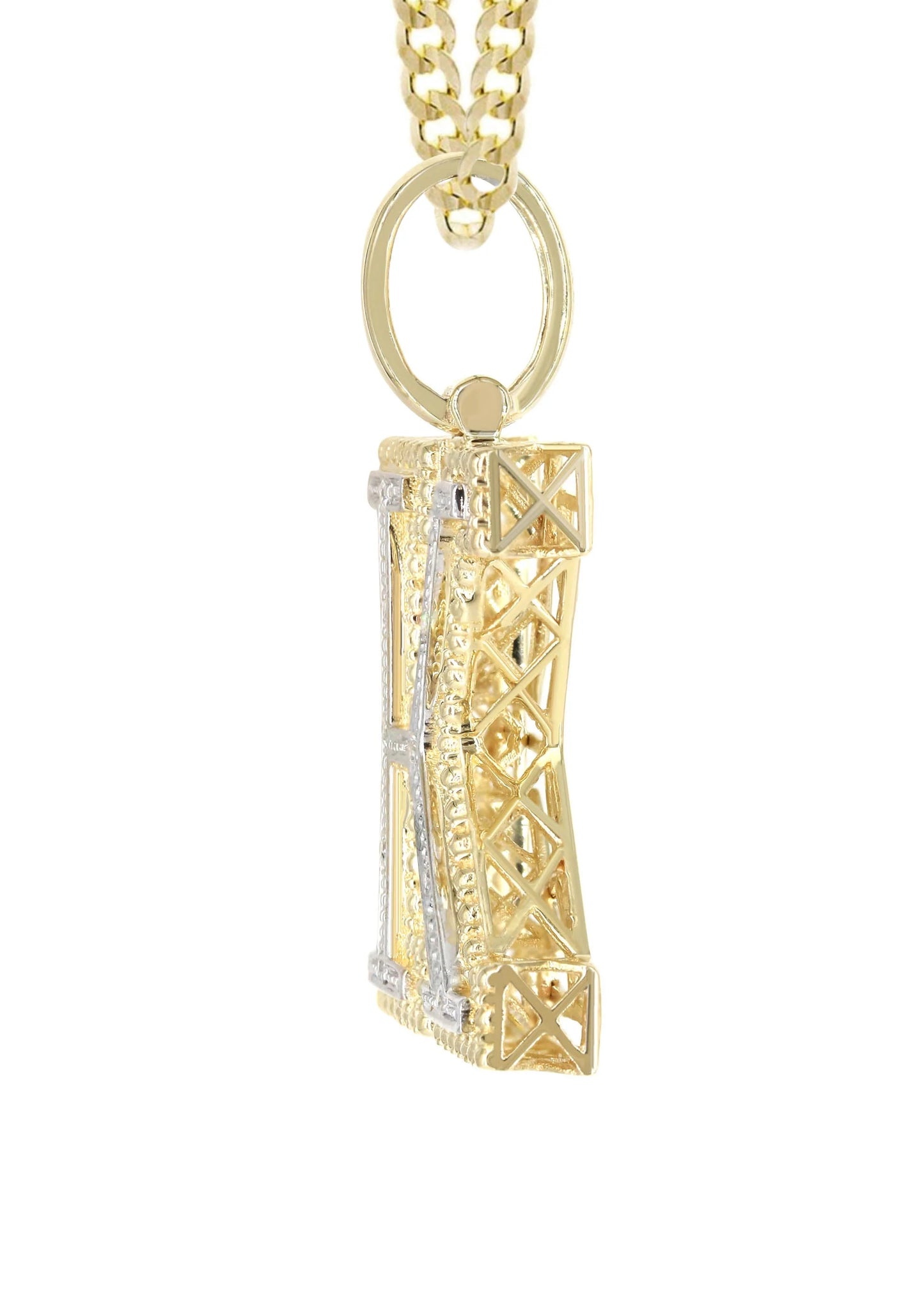 10k Yellow Gold Diamond Pendant Letter "K"