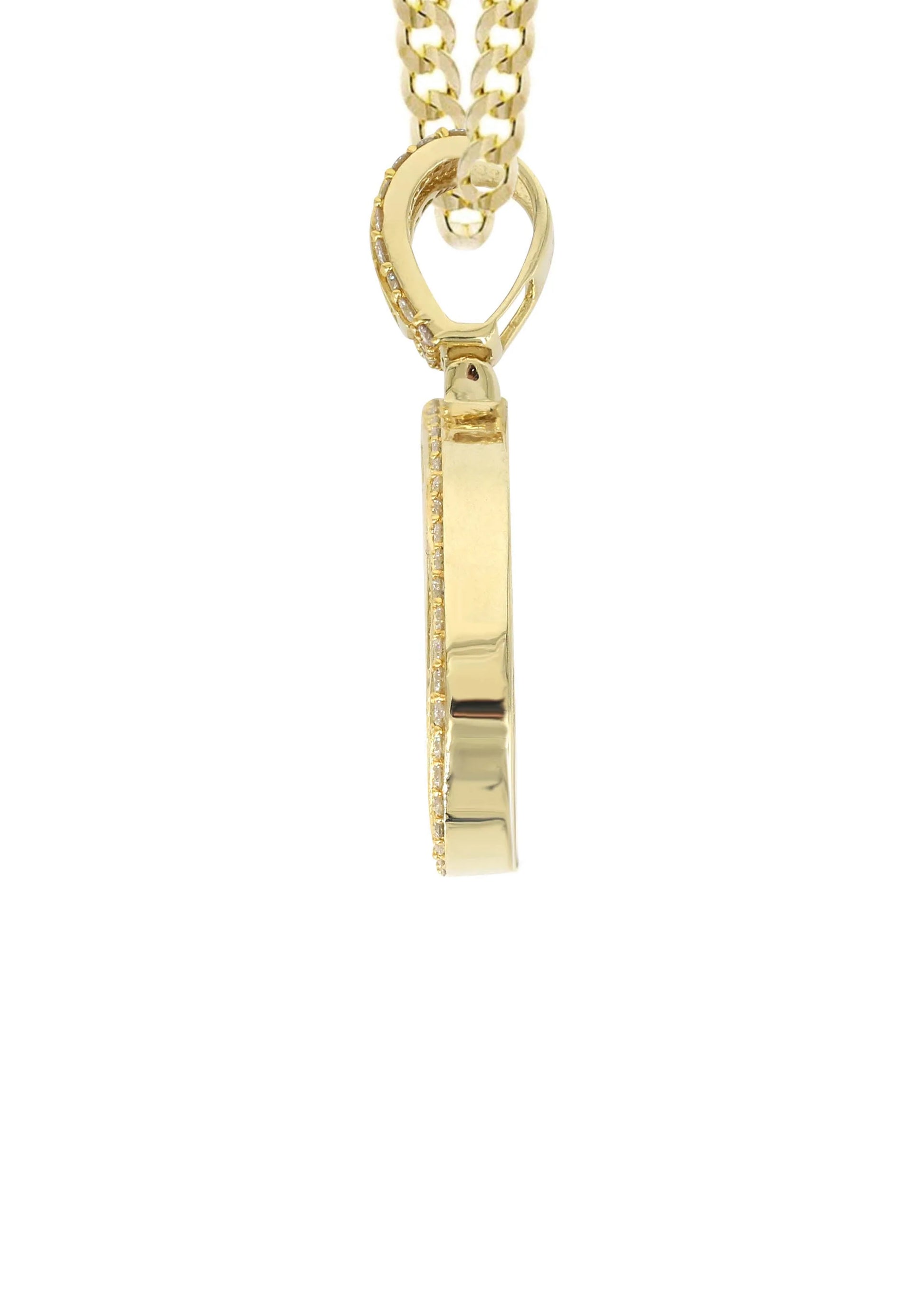 14K Yellow Gold Letter "G" Baguette Diamond