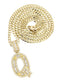 14K Yellow Gold Letter "Q" Baguette Diamond
