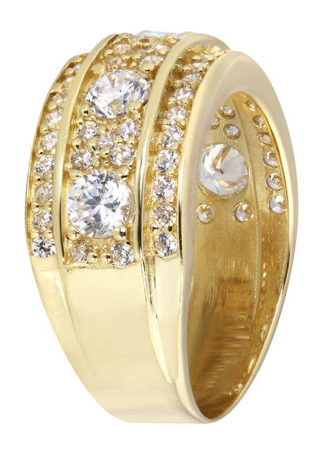 Pinky Ring | 10K Gold | CZ Stones | 7.5 Grams