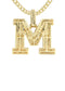 10k Yellow Gold Diamond Pendant Letter "M"