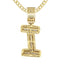 14K Yellow Gold Letter "I" Baguette Diamond