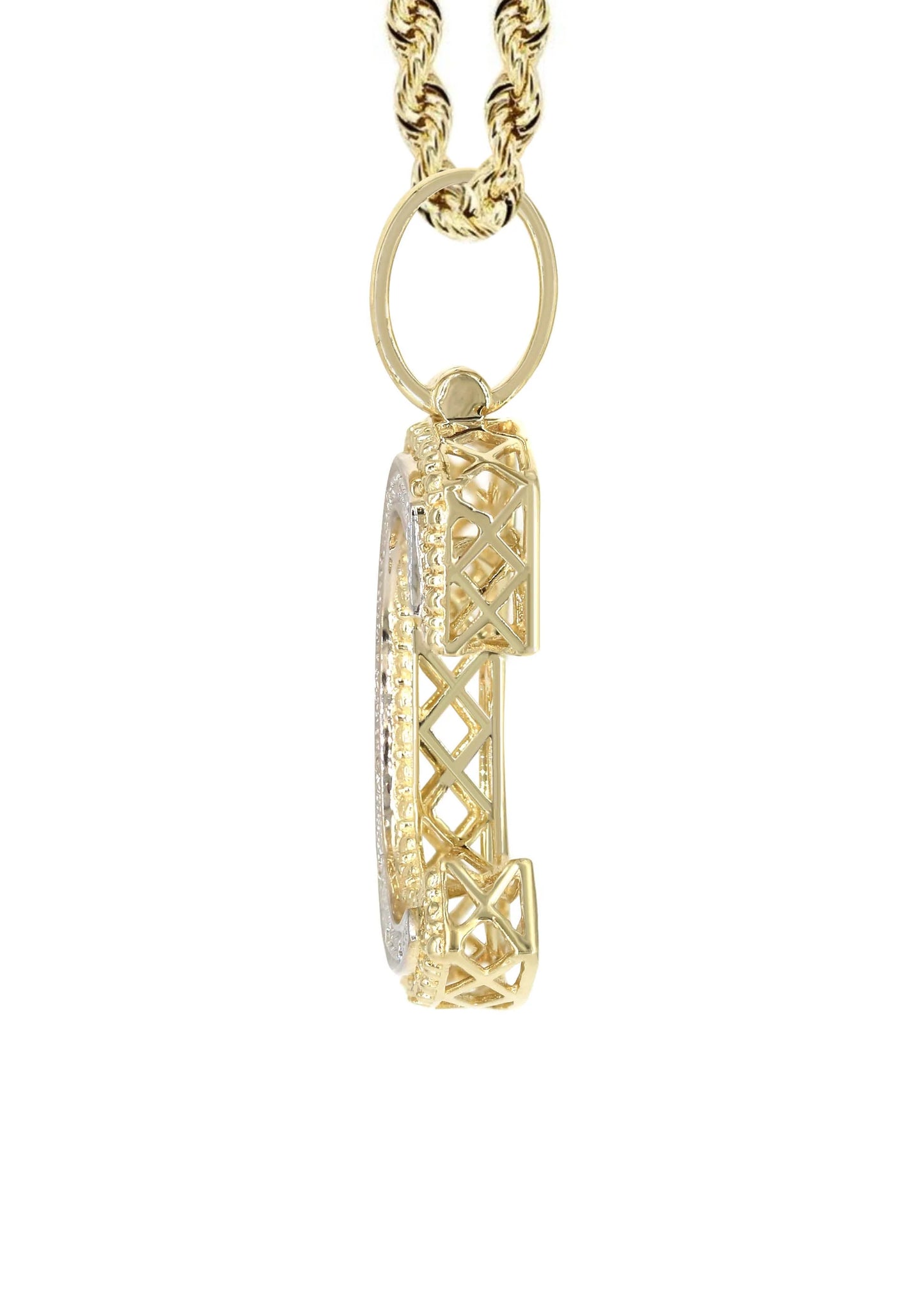 10k Yellow Gold Diamond Pendant Letter "C"