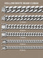 Miami Cuban Link Hollow - 14k White Gold Chain