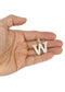 10k Yellow Gold Diamond Pendant Letter "W"