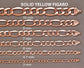 10K Rose Gold Chain - Solid Figaro Chain