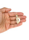 14K Yellow Gold Letter "D" Baguette Diamond Pendant