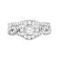 14K Two-Tone Gold Round Diamond Bridal Wedding Ring Set 1 CT-TW (CERTIFIED)
