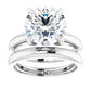 14KT White Gold Round Solitaire Engagement Ring