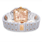 Moissanite VVS Skeleton Iced Out Baller Square Steel Watch