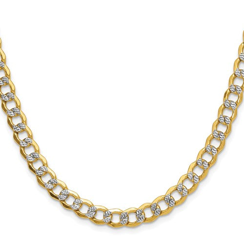 Cuban Link Hollow Diamond Cut Chain - 10K Gold Chain