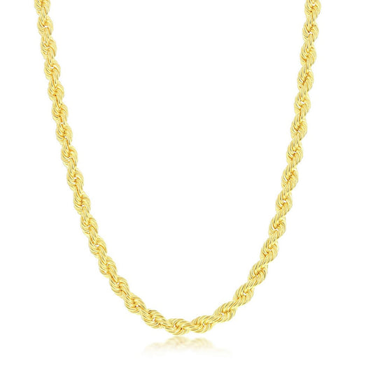 Silver Chain - Mens Rose Gold Chain / Rope Chain