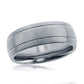 Tungsten Ring - Brushed Silver Double Stripe