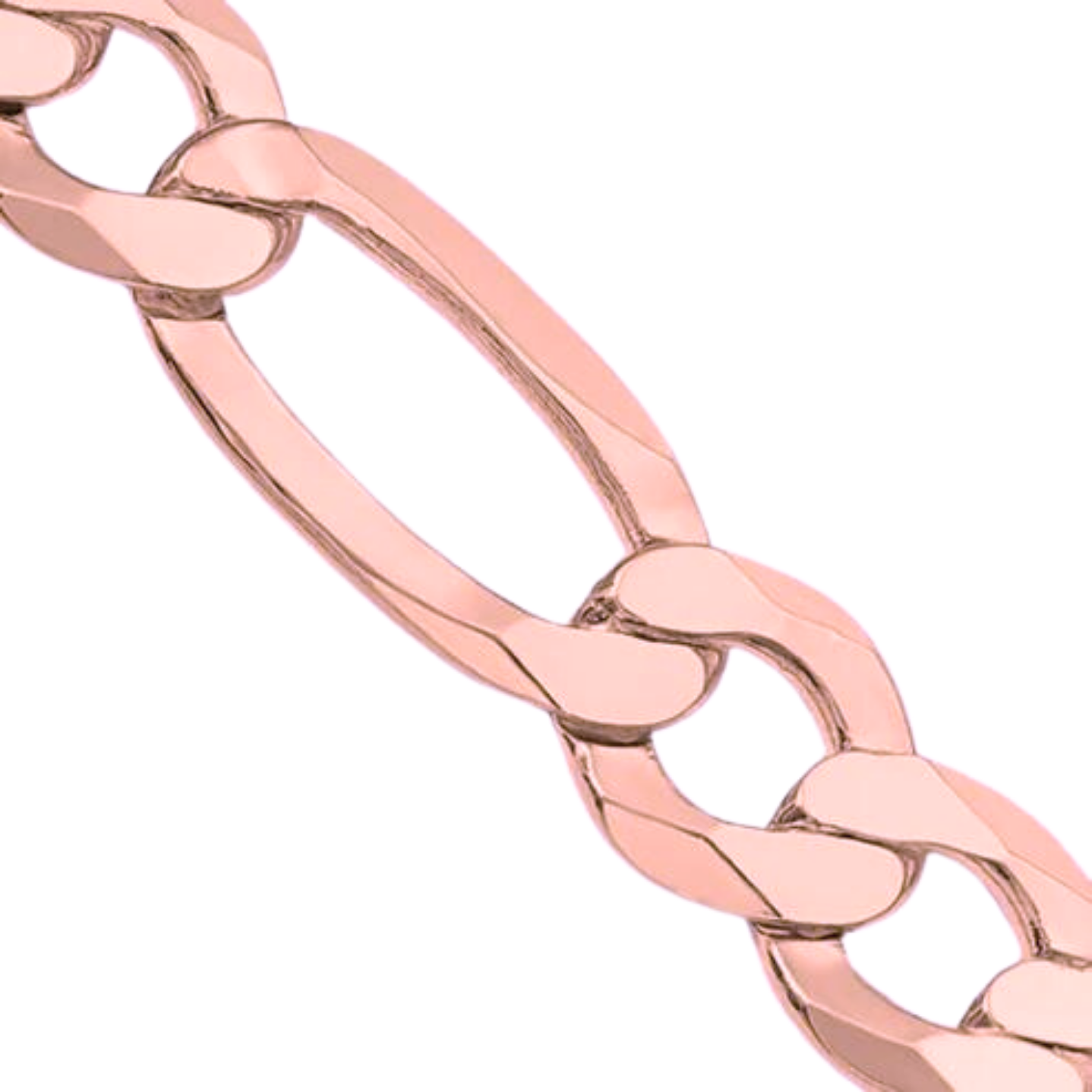 Rose Gold Figaro Silver Chain