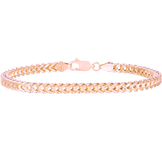 Franco Bracelet Hollow - 10K Rose Gold