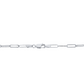 Paper Clip White Gold Chain 10K