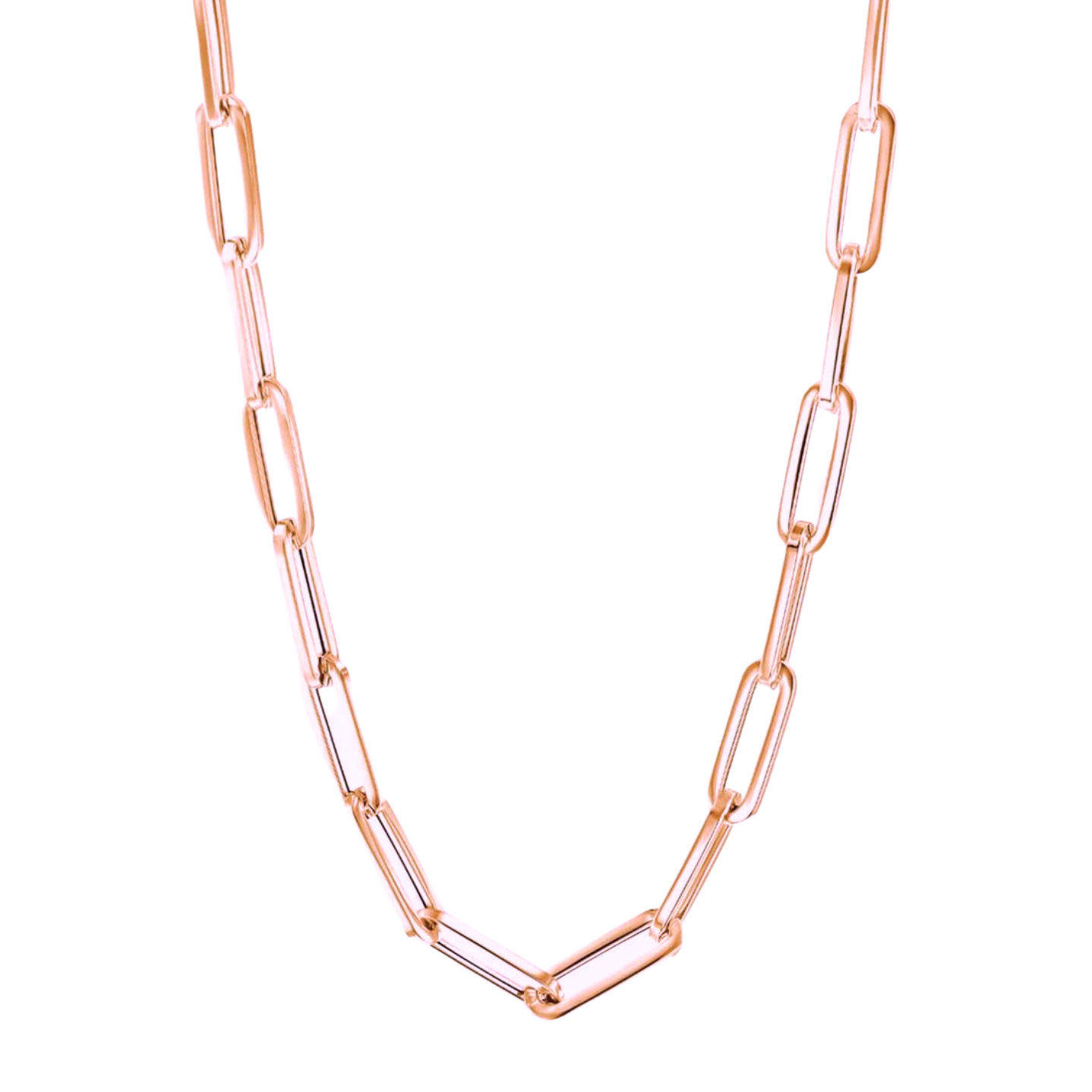 Paper Clip Rose Gold Chain 14KT