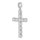 Men's Round Diamond Cross Charm Pendant in 10KT Gold
