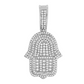 Men's Round Diamond Hamsa Fatima Hand Charm Pendant in 10KT Gold