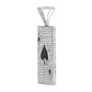 Gold Diamond Black Color Enhanced Diamond Ace Spades Card Pendant - 10KT Gold