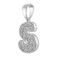 Gold Diamond Letter "S" Bubble Initial Charm Pendant - 10KT Gold
