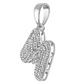Gold Diamond Letter "M" Bubble Initial Charm Pendant - 10KT Gold