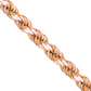 10k Rose Gold Chain - Solid Rope Chain