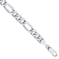  Solid White Figaro Bracelet 