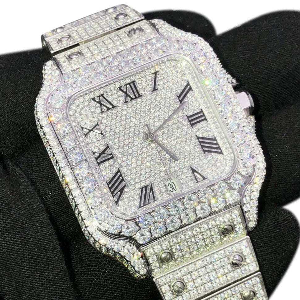 Moissanite Bust Down 20ct-tw Millionaire Watch – PAPA JEWELS