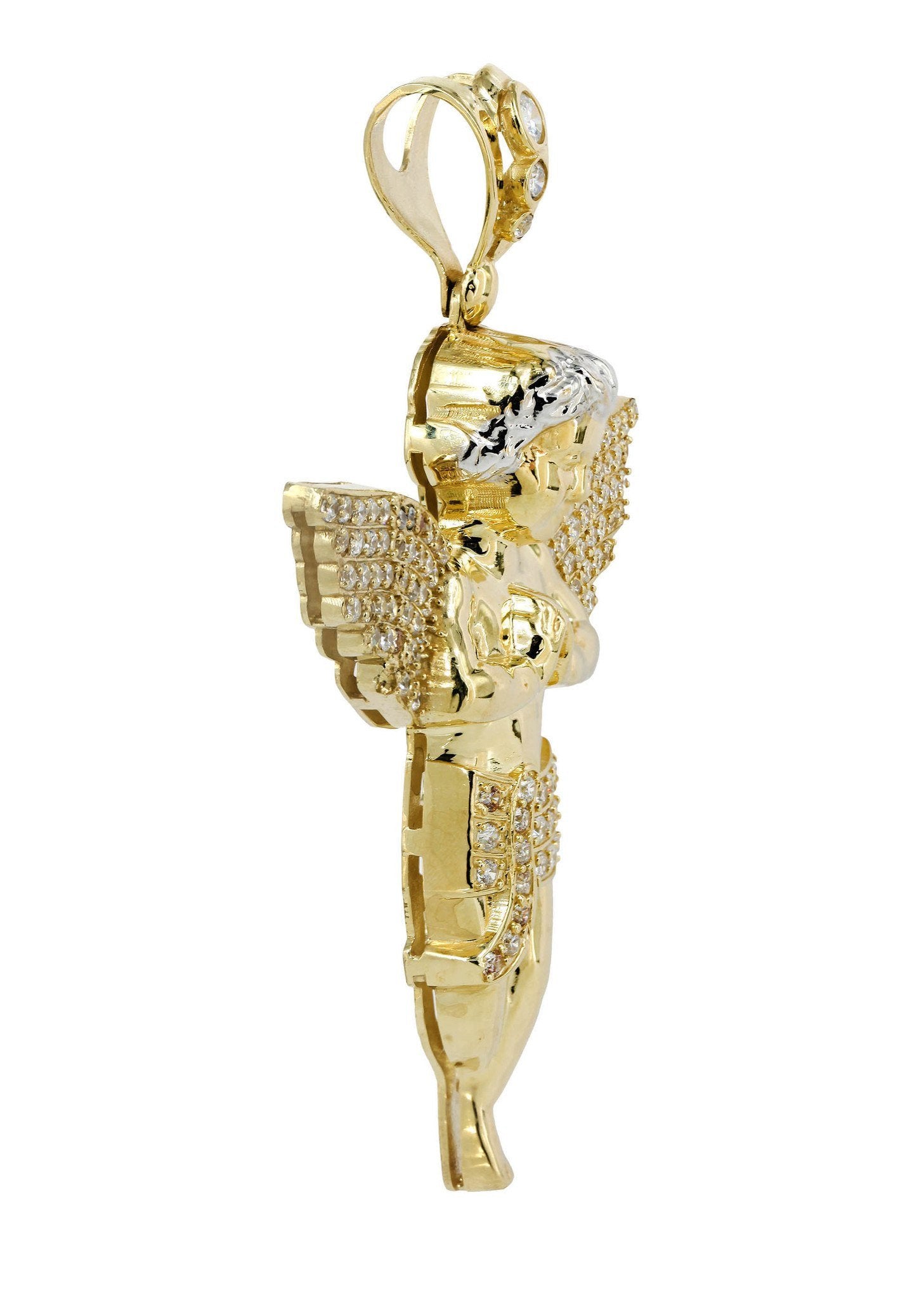 Angel & Cz 10K Yellow Gold Pendant