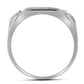 10K Yellow Gold Round Diamond Rectangle Cluster Ring 1/2 CTTW