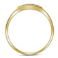 10K YELLOW GOLD ROUND PRONG-SET DIAMOND SQUARE CLUSTER RING 1/4 CTTW