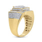 10K YELLOW GOLD BAGUETTE DIAMOND STATEMENT STAR RING 1-1/4 CTTW